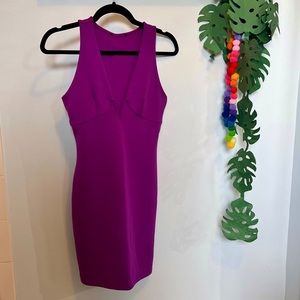 Jaw-dropping sexy bodycon fuschia party dress, perfect for Vegas!